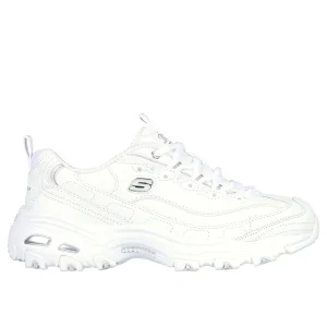 Skechers D'Lites Fresh Start, sneakers unisex in bianco e argento