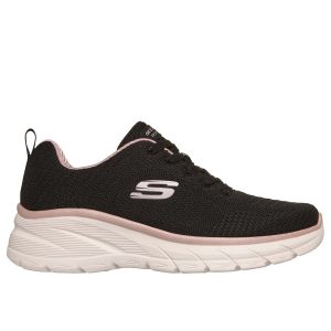 SNEAKERS FASHION FIT SKECHERS DA DONNA NERO ROSA