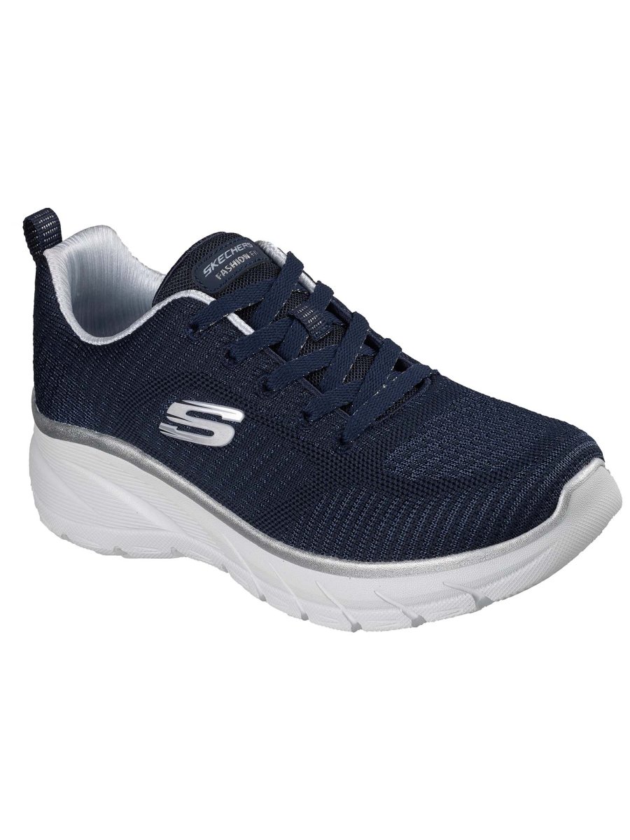 SNEAKERS FASHION FIT SKECHERS DA DONNA BLU ARGENTO - immagine 3
