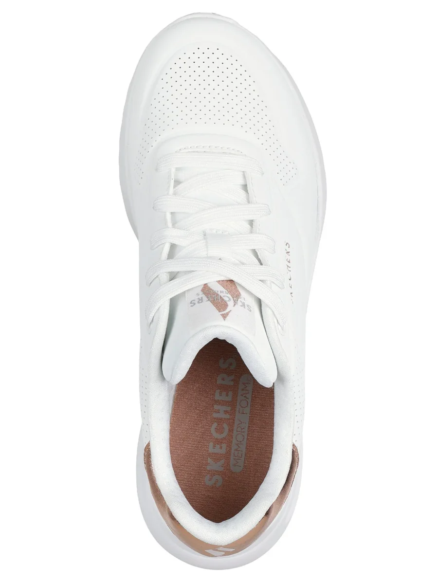 Sneakers Skechers Uno Lite Shimmer Along unisex bianche - immagine 5