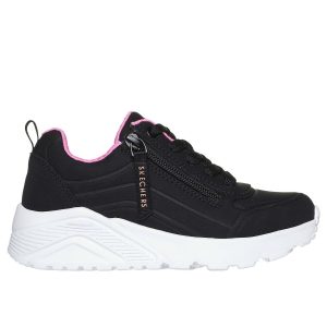 SNEAKERS UNO LITE EASY ZIP SKECHERS DA BAMBINA NERO