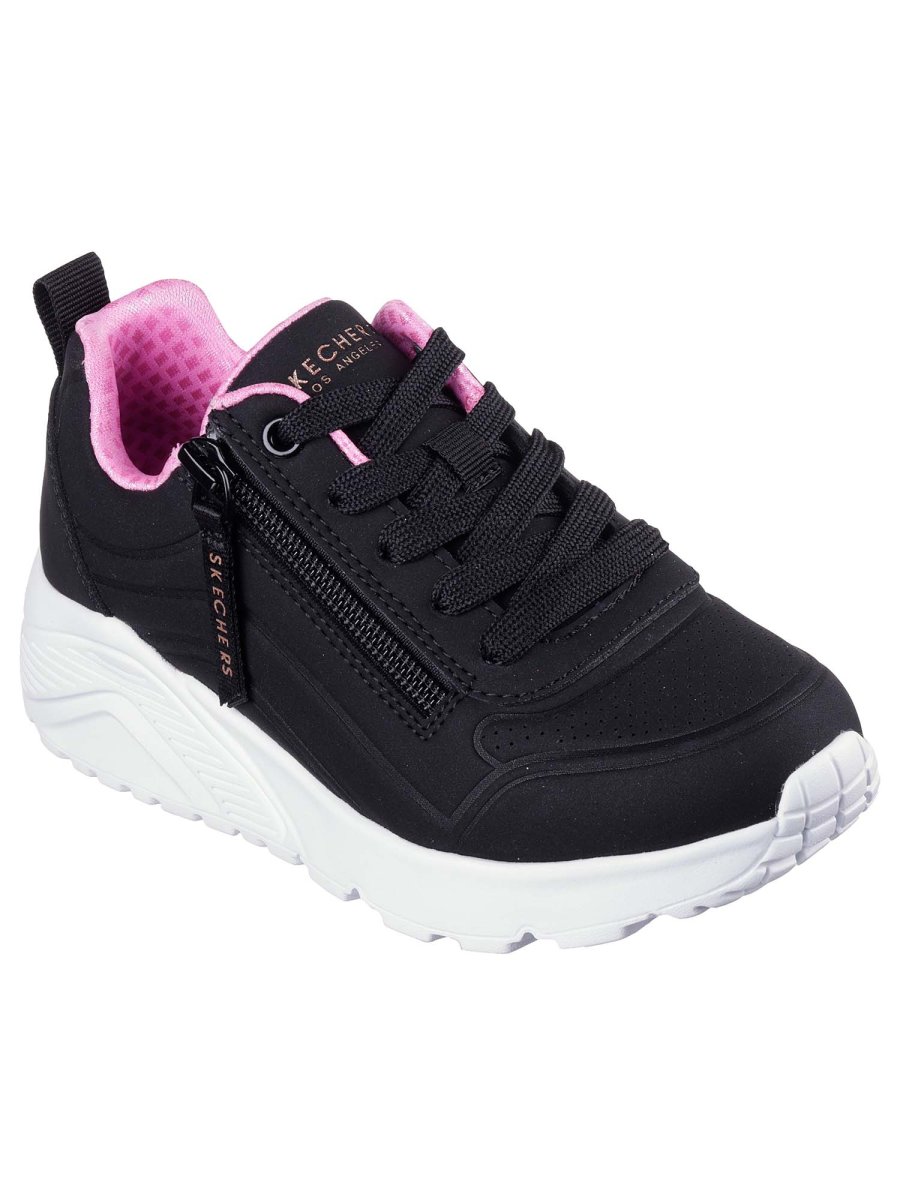 SNEAKERS UNO LITE EASY ZIP SKECHERS DA BAMBINA NERO - immagine 3
