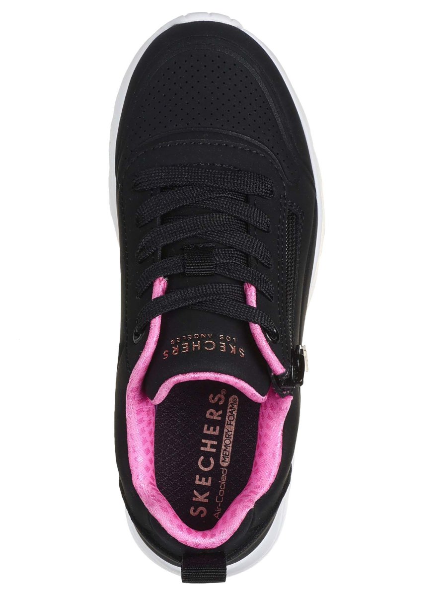 SNEAKERS UNO LITE EASY ZIP SKECHERS DA BAMBINA NERO - immagine 5
