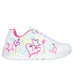SNEAKERS UNO LITE SKECHERS DA BAMBINA BIANCA MULTICOLOR