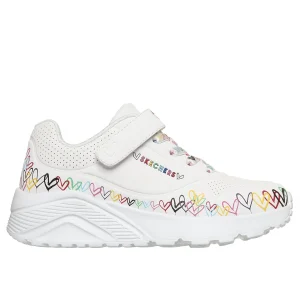 SNEAKERS UNO LITE HEART SKECHERS DA BAMBINA BIANCO
