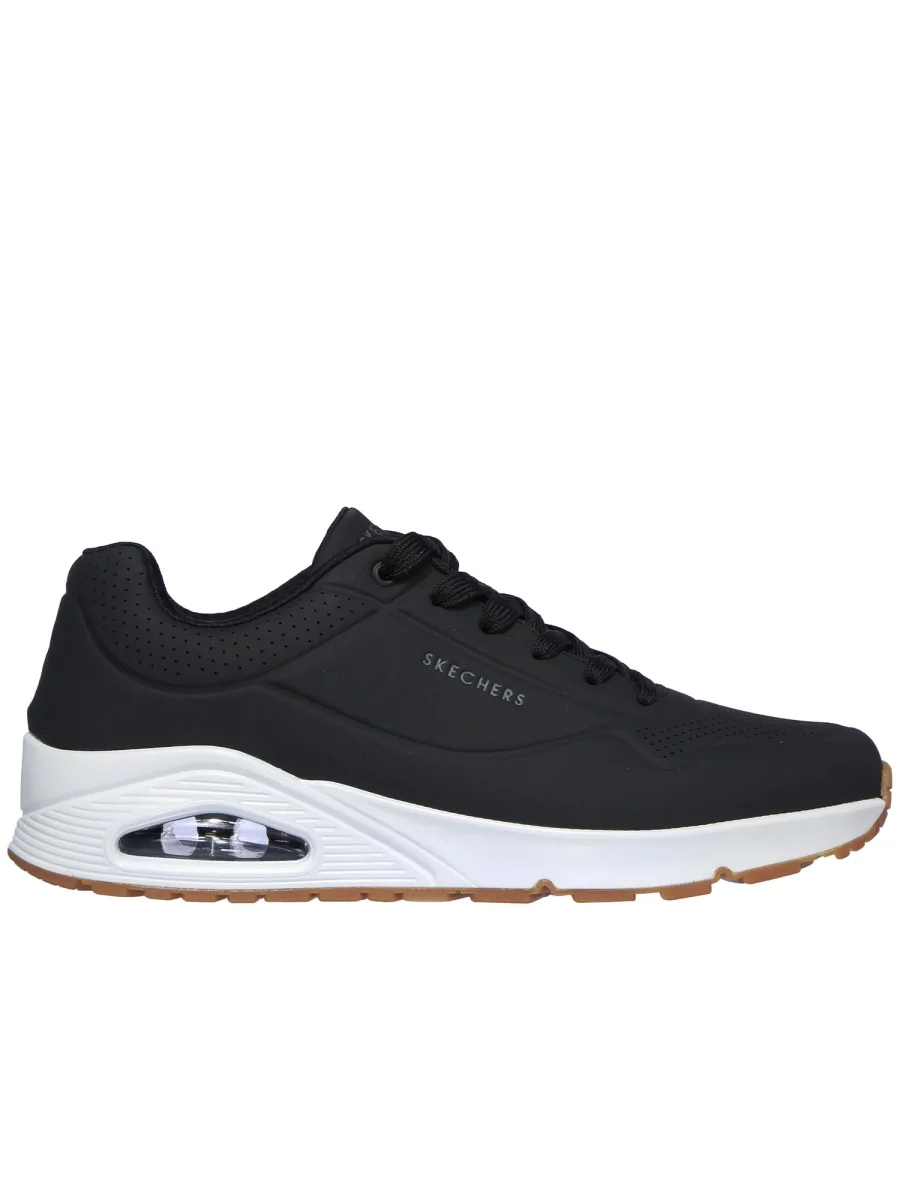 SNEAKERS UNO STAND ON AIR SKECHERS DA UOMO NERO BIANCO - immagine 2