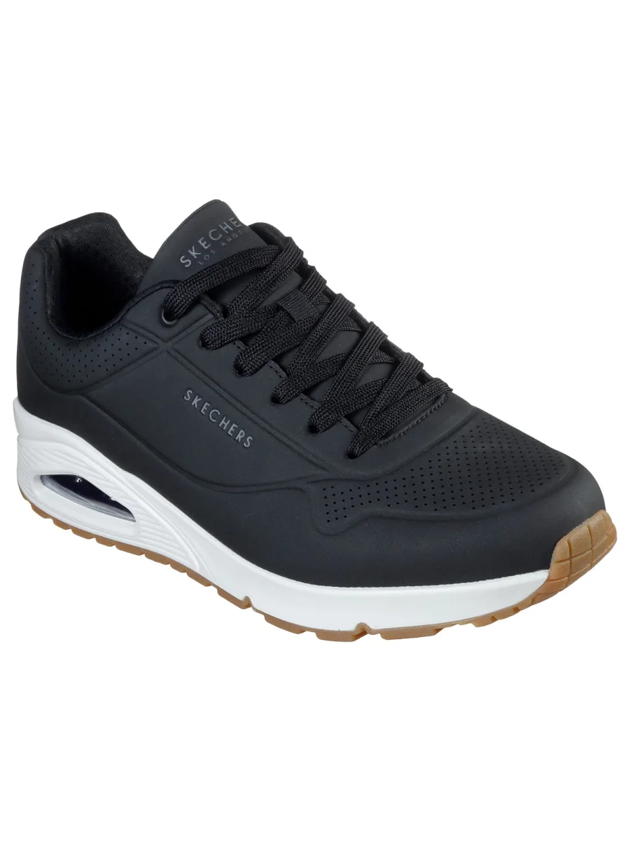 SNEAKERS UNO STAND ON AIR SKECHERS DA UOMO NERO BIANCO - immagine 3