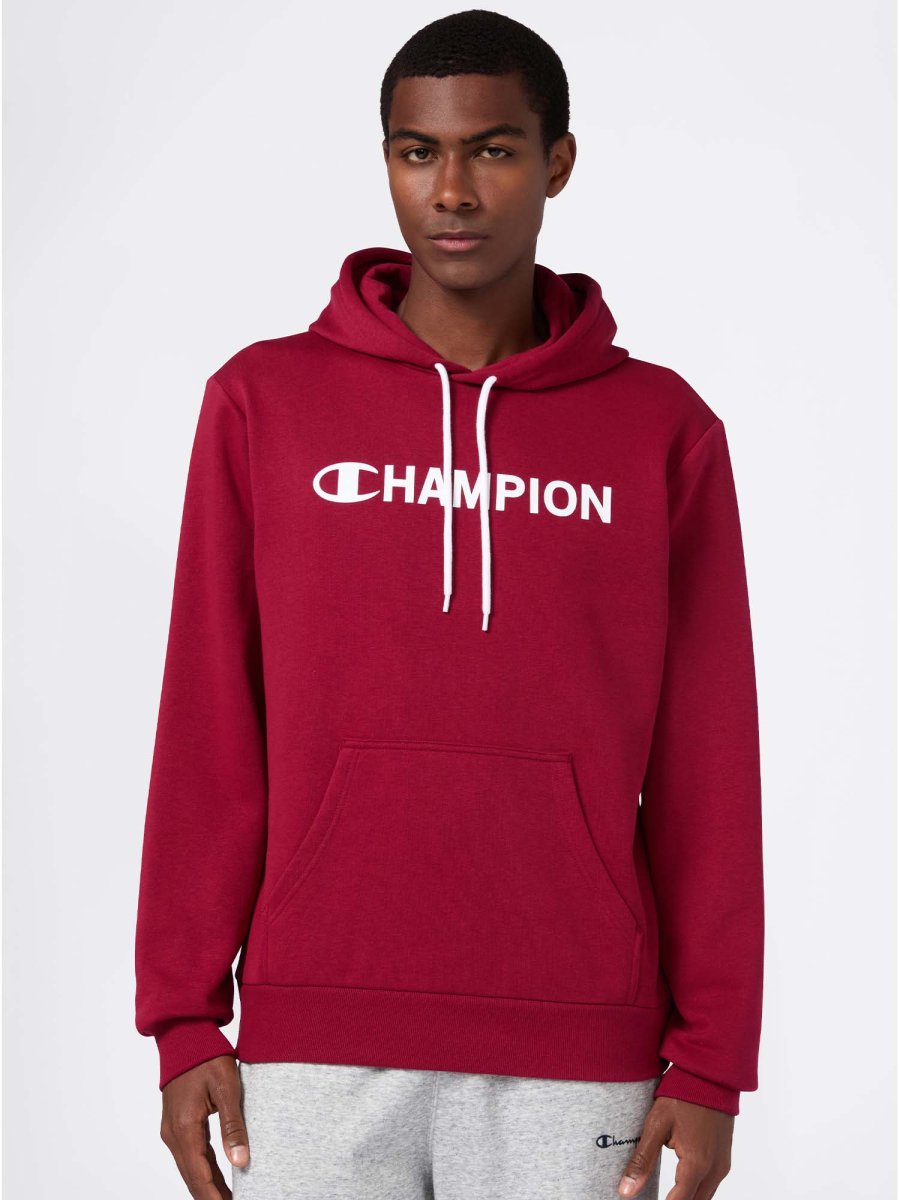 FELPA CON CAPPUCCIO CHAMPION DA UOMO BORDEAUX