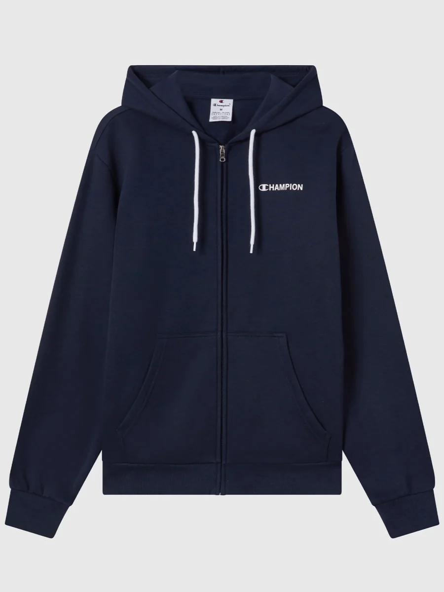 FELPA FULL ZIP CHAMPION DA UOMO BLU - immagine 3
