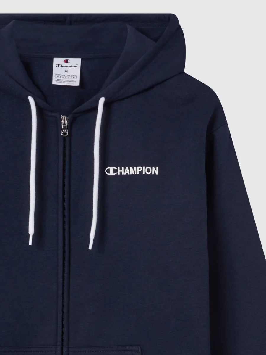 FELPA FULL ZIP CHAMPION DA UOMO BLU - immagine 5
