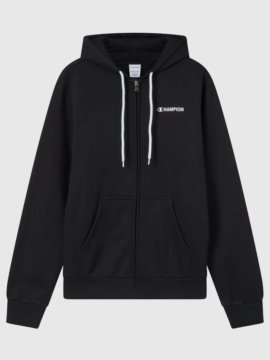 FELPA FULL ZIP CHAMPION DA UOMO NERO - immagine 3