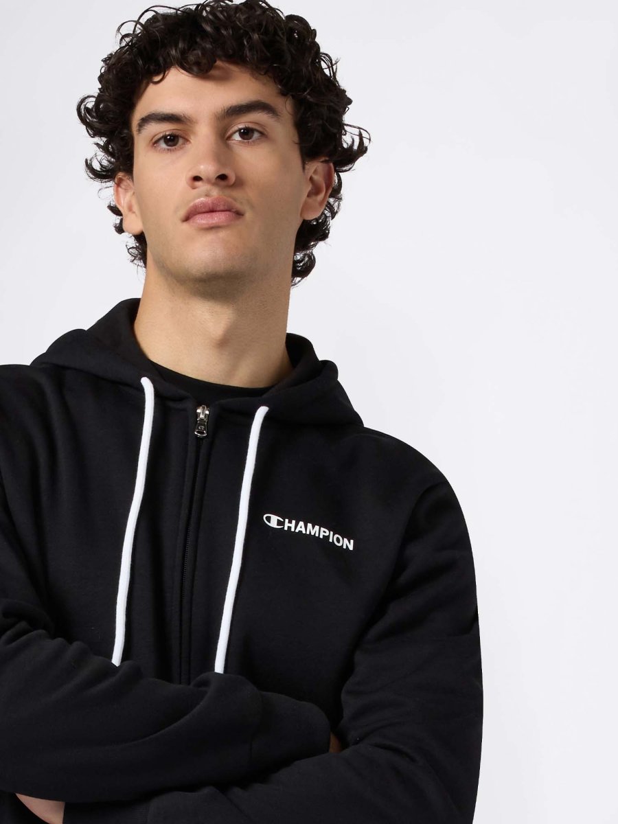 FELPA FULL ZIP CHAMPION DA UOMO NERO - immagine 6