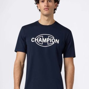 T-SHIRT GIROCOLLO CHAMPION DA UOMO BLU