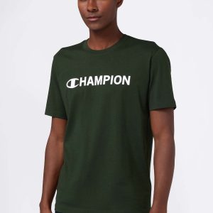 T-SHIRT GIROCOLLO CHAMPION DA UOMO VERDE