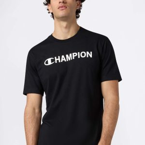 T-SHIRT GIROCOLLO CHAMPION DA UOMO NERO