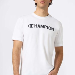 T-SHIRT GIROCOLLO CHAMPION DA UOMO BIANCO