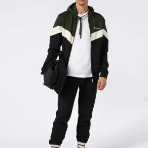 TUTA FULL ZIP E CAPPUCCIO CHAMPION DA UOMO VERDE