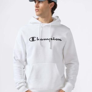 FELPA CON CAPPUCCIO CHAMPION DA UOMO BIANCO