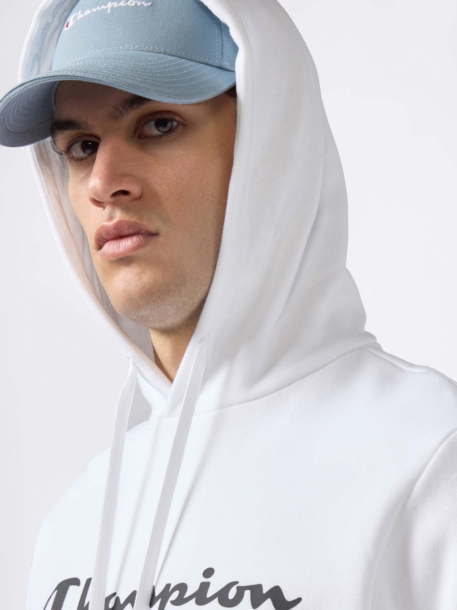 FELPA CON CAPPUCCIO CHAMPION DA UOMO BIANCO - immagine 5