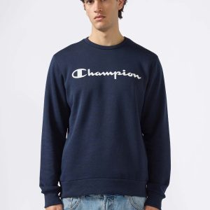 FELPA GIROCOLLO CHAMPION DA UOMO BLU