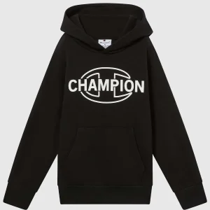 FELPA CON CAPPUCCIO CHAMPION DA BAMBINO NERO