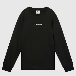 T-SHIRT MANICA CORTA BASIC CHAMPION JUNIOR NERO