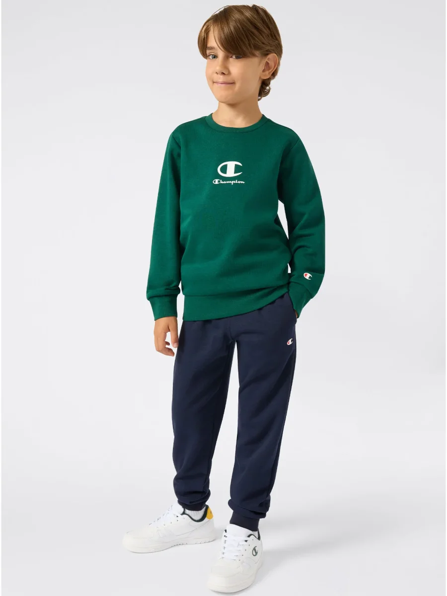 TUTA LOGO CHAMPION DA BAMBINO VERDE