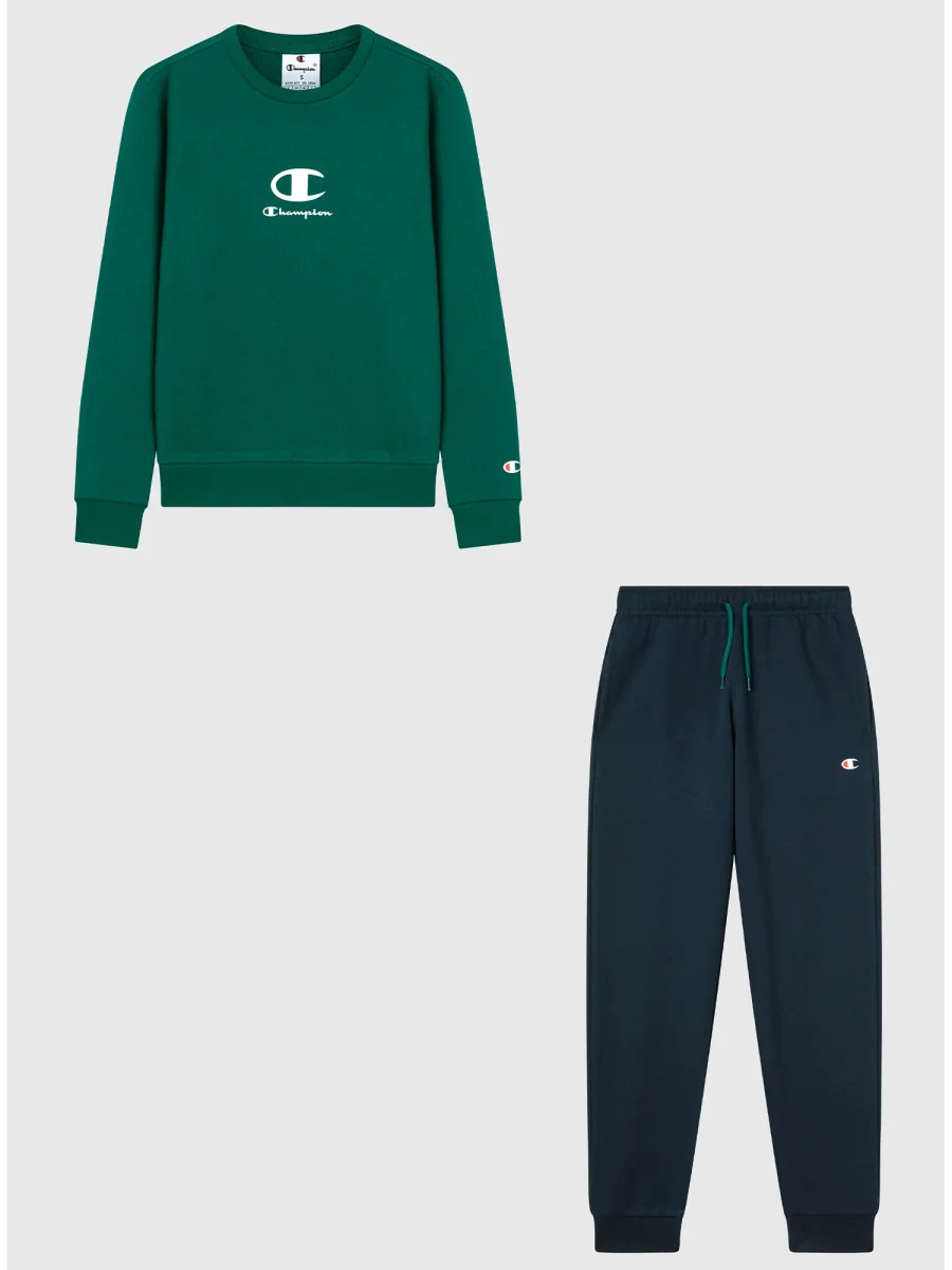 TUTA LOGO CHAMPION DA BAMBINO VERDE - immagine 3