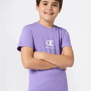 T-SHIRT GIROCOLLO CHAMPION JUNIOR LILLA