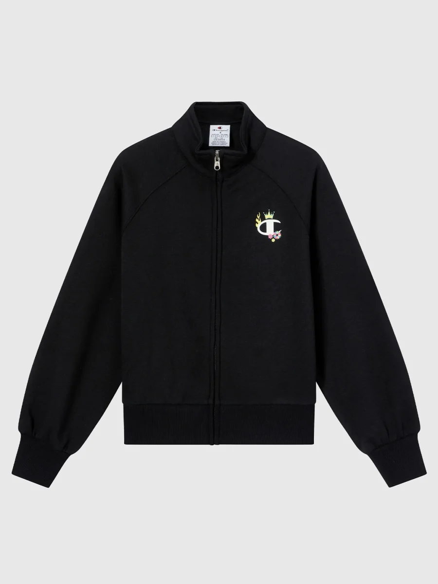 FELPA CON ZIP CHAMPION DA BAMBINA NERO - immagine 3