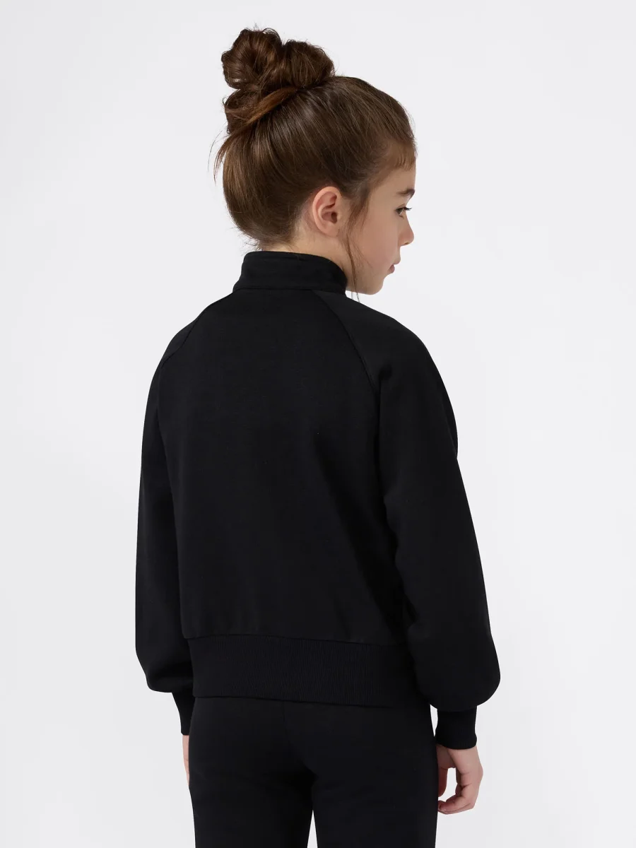 FELPA CON ZIP CHAMPION DA BAMBINA NERO - immagine 4