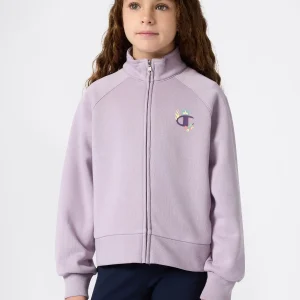 FELPA CON ZIP CHAMPION DA BAMBINA LILLA