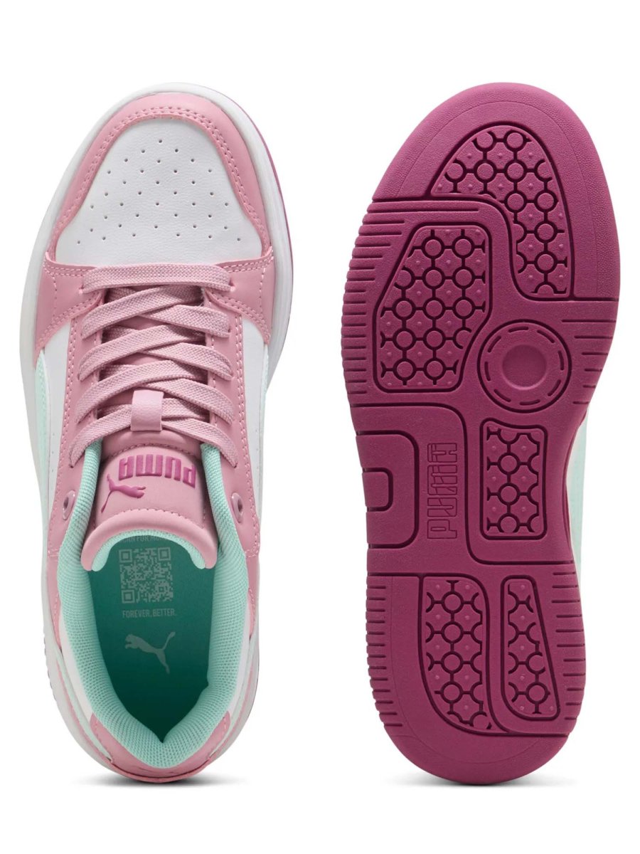 SNEAKERS REBOUND FEMME PUMA DA BAMBINA BIANCO ROSA - immagine 6