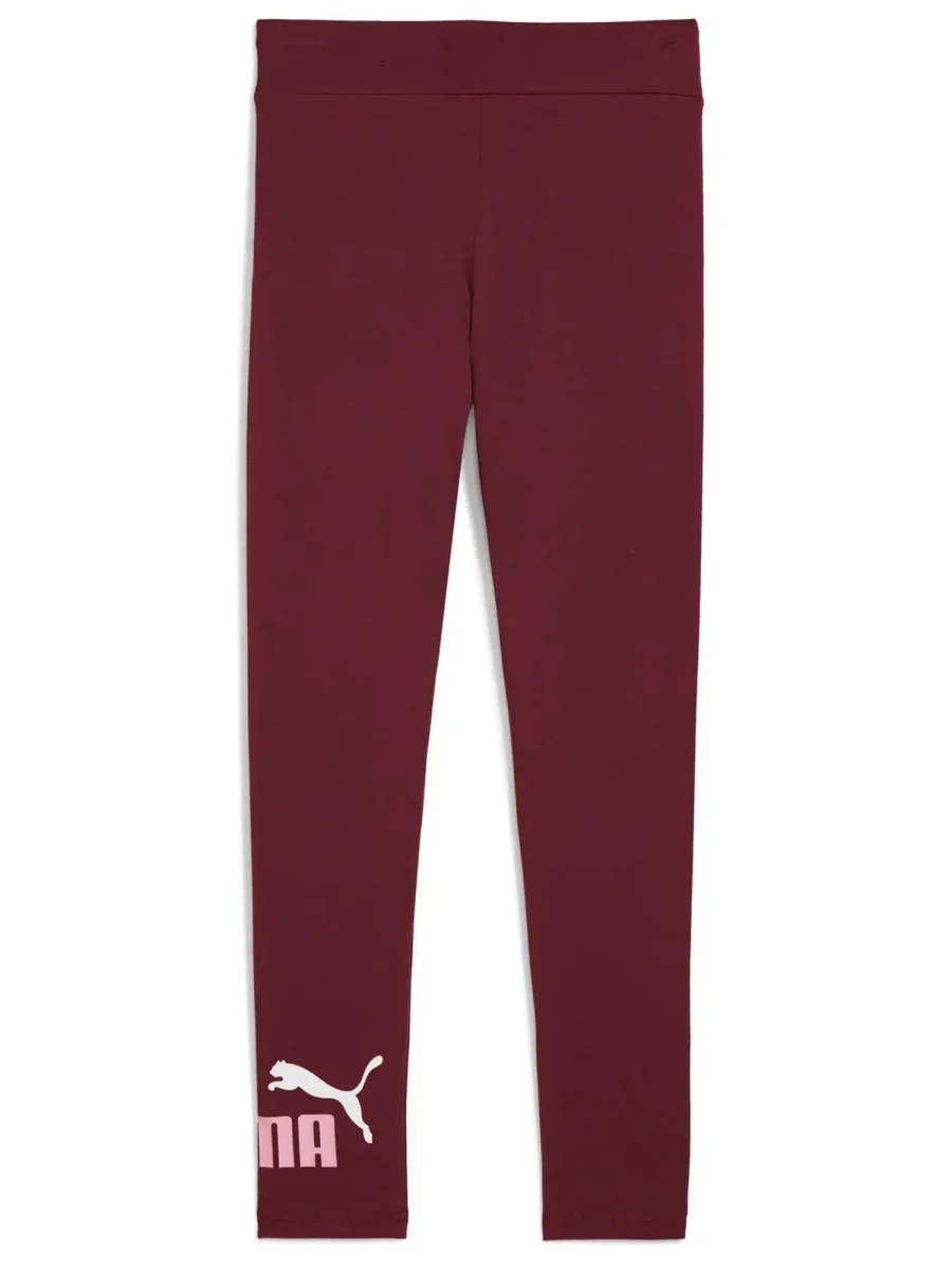 LEGGINGS LOGO ESSENTIAL PUMA DA RAGAZZA BORDEAUX