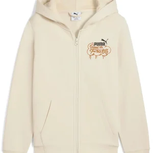 FELPA CON ZIP PUMA DA BAMBINO PANNA
