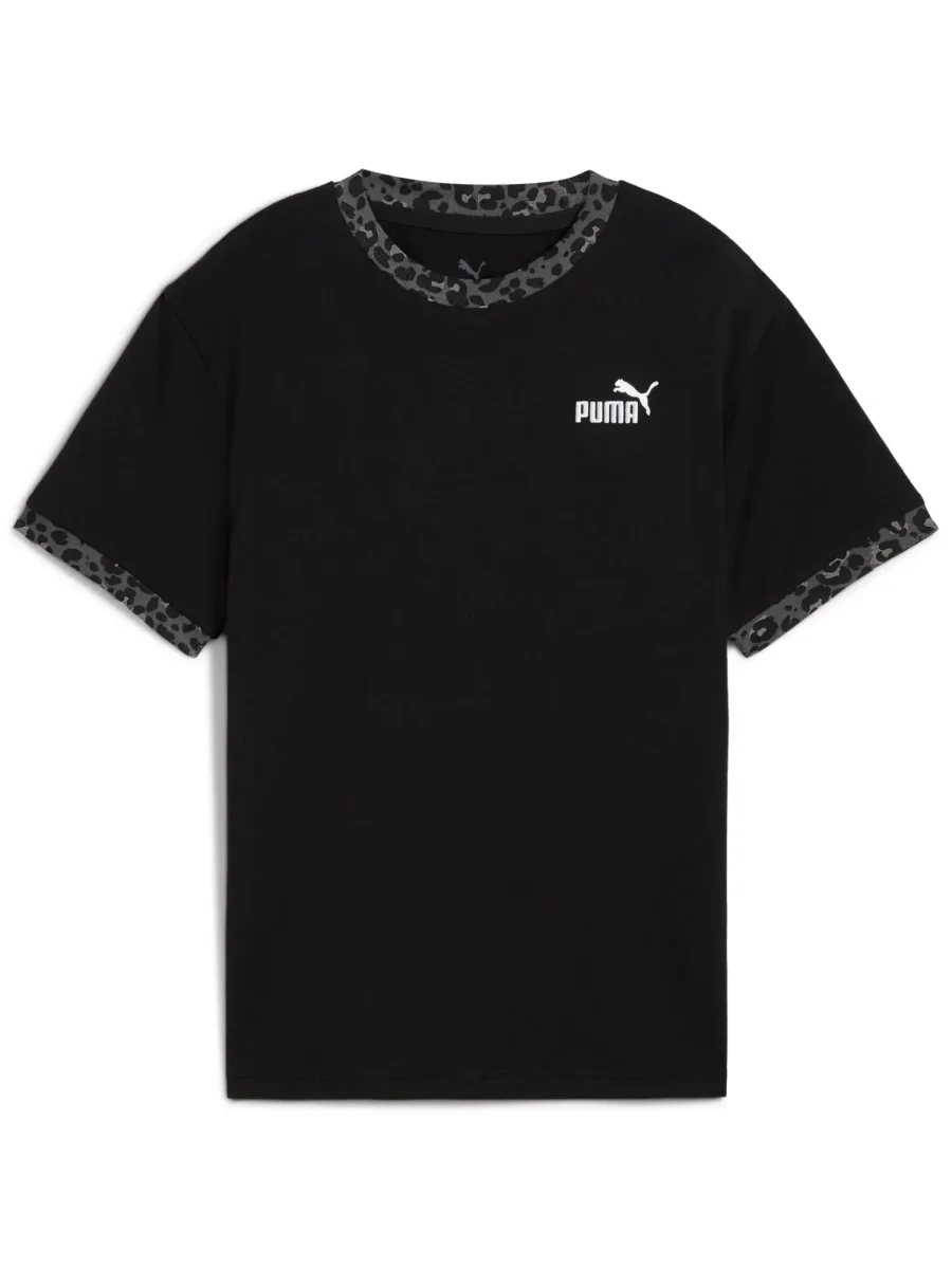 T-SHIRT GIROCOLLO PUMA DA BAMBINA NERO - immagine 3