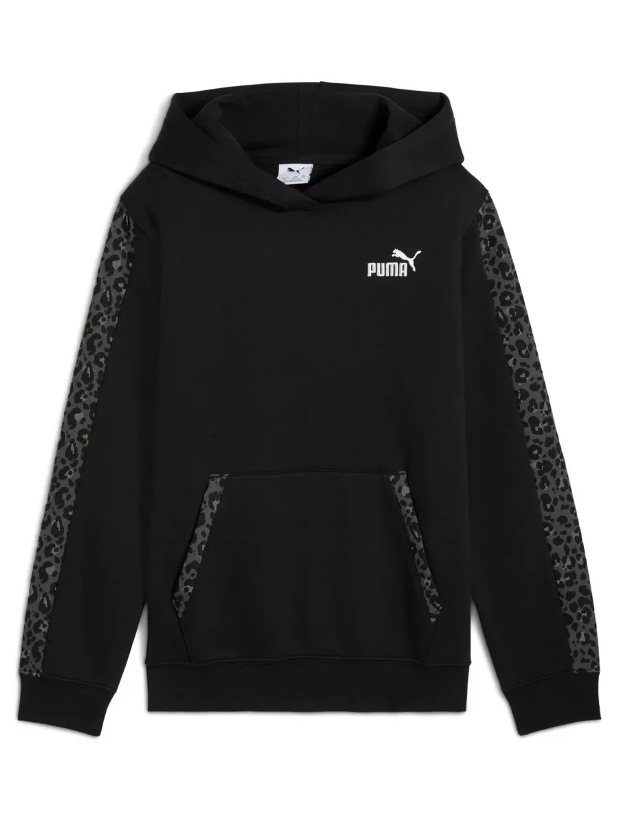 FELPA CON CAPPUCCIO PUMA DA BAMBINA NERO - immagine 3