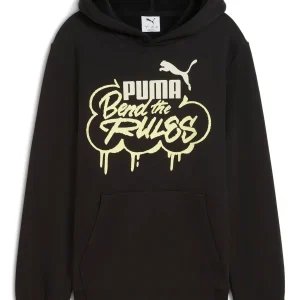 FELPA CON CAPPUCCIO E STAMPA PUMA DA BAMBINO NERO