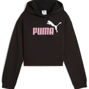 FELPA CON CAPPUCCIO PUMA DA BAMBINA NERO