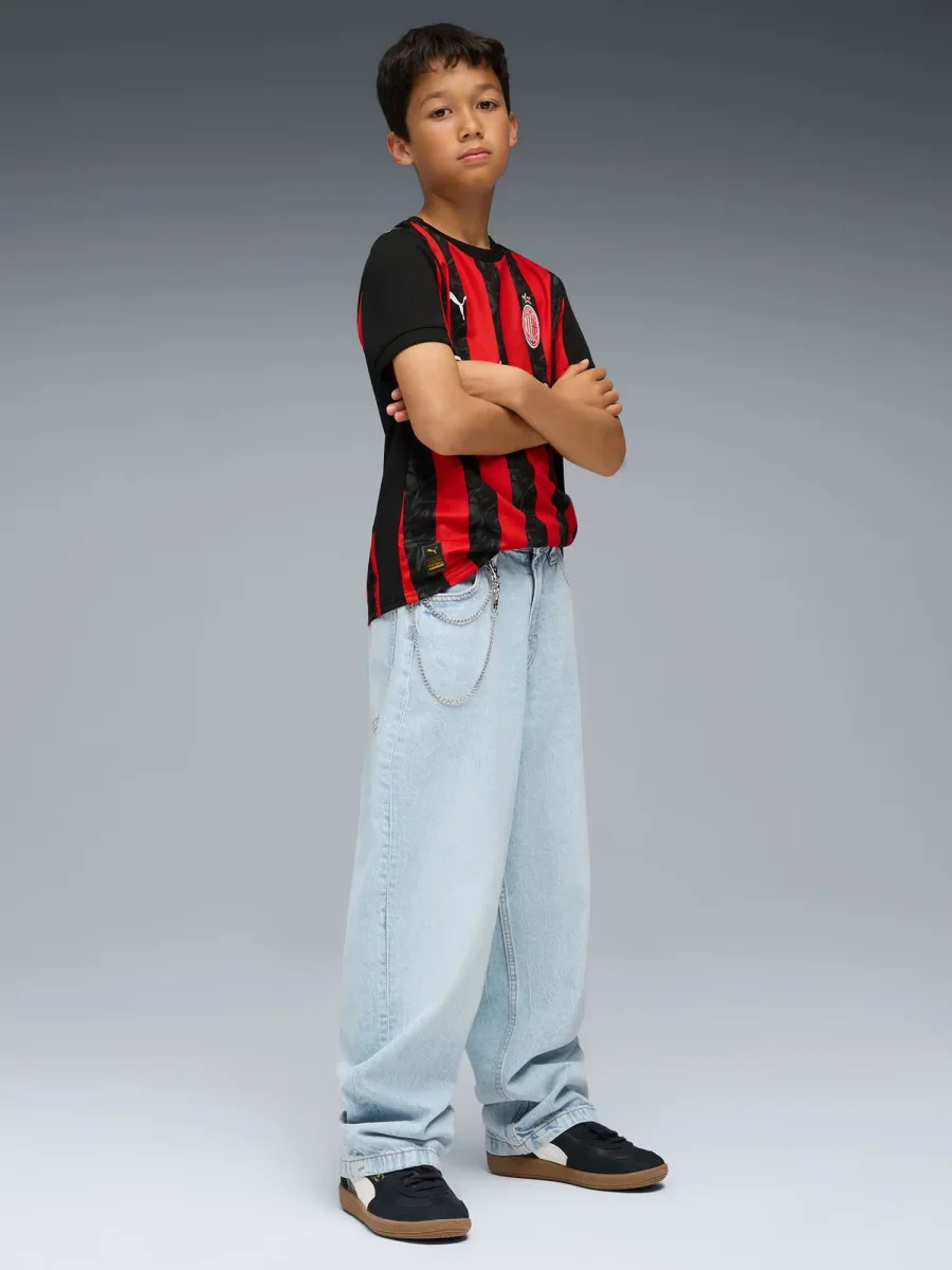 MAGLIA GARA HOME AC MILAN PUMA RAGAZZI ROSSO NERO - immagine 4