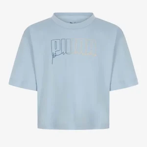 T-SHIRT BTS PUMA DA BAMBINA CELESTE