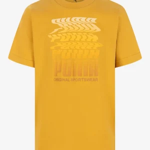 T-SHIRT BTS PUMA DA BAMBINO OCRA