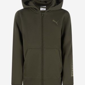 FELPA FULL ZIP BTS PUMA DA BAMBINO OLIVA