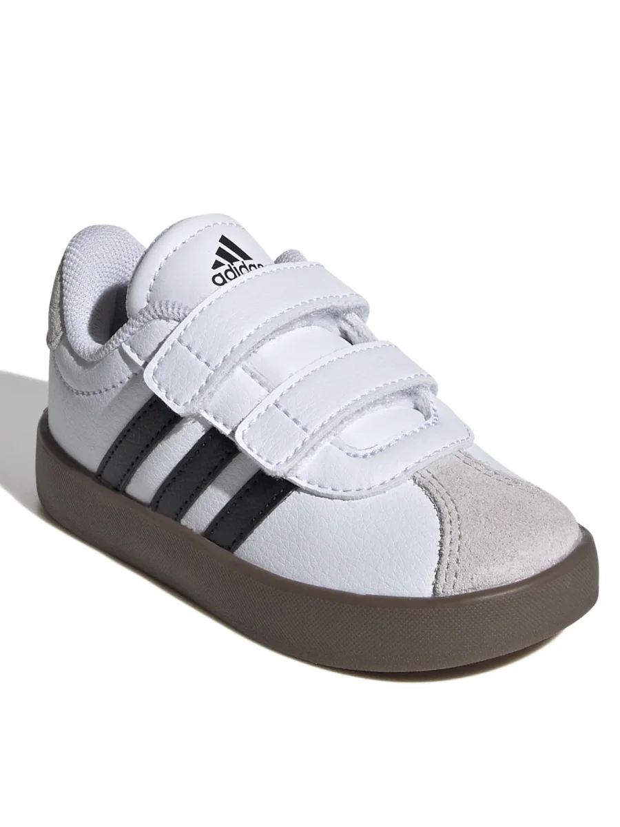 SNEAKERS VL COURT 3.0 ADIDAS JUNIOR UNISEX BIANCO-NERO - immagine 3