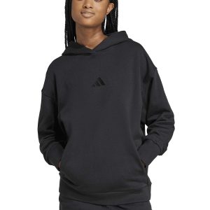 FELPA NERA ADIDAS ALL SEASON CON CAPPUCCIO DA DONNA