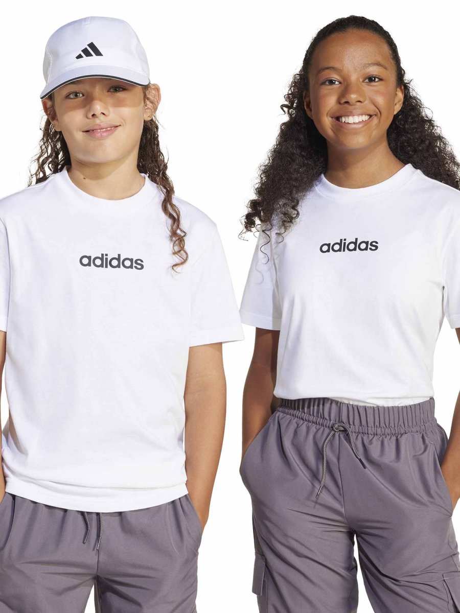 T-SHIRT BIANCA ADIDAS ESSENTIALS JUNIOR UNISEX