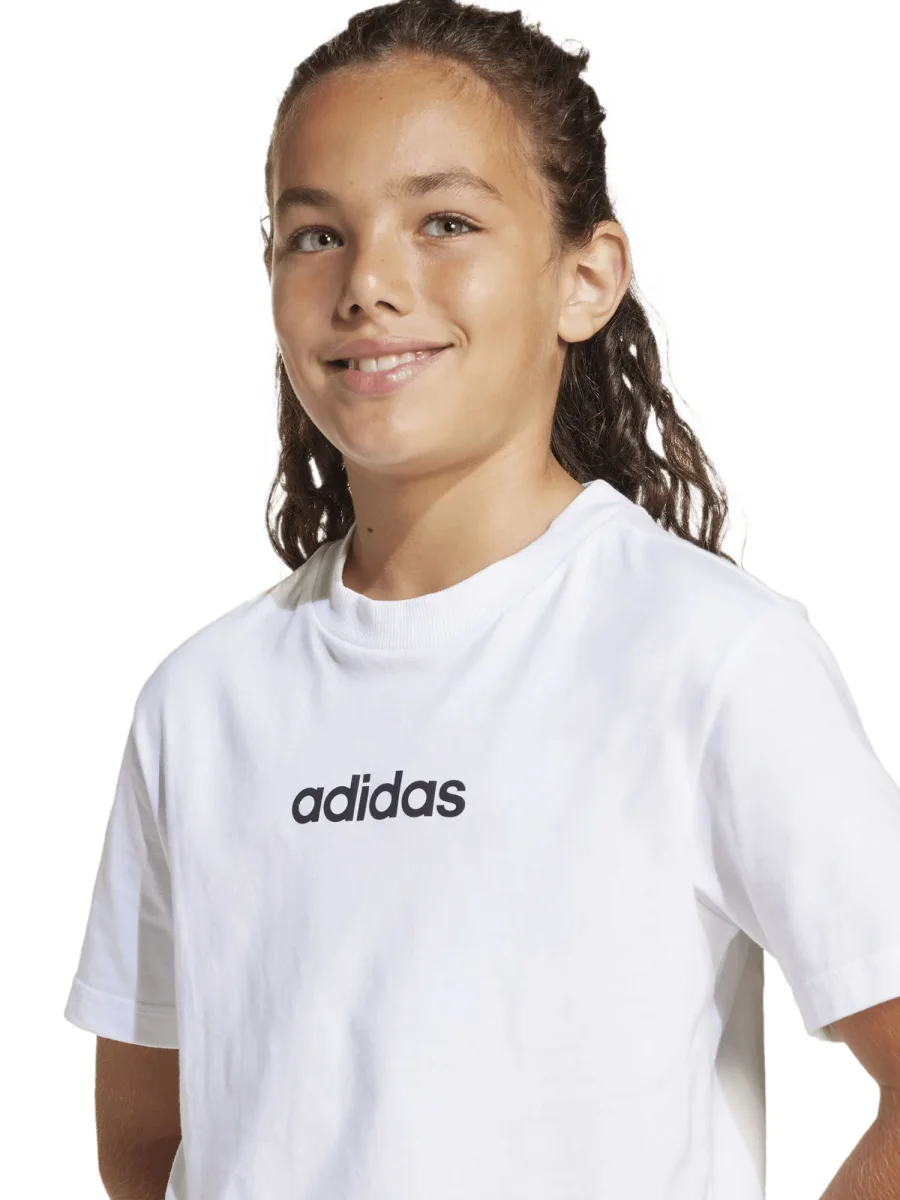 T-SHIRT BIANCA ADIDAS ESSENTIALS JUNIOR UNISEX - immagine 5