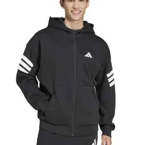 FELPA NERA ADIDAS 3STRIPES DA UOMO