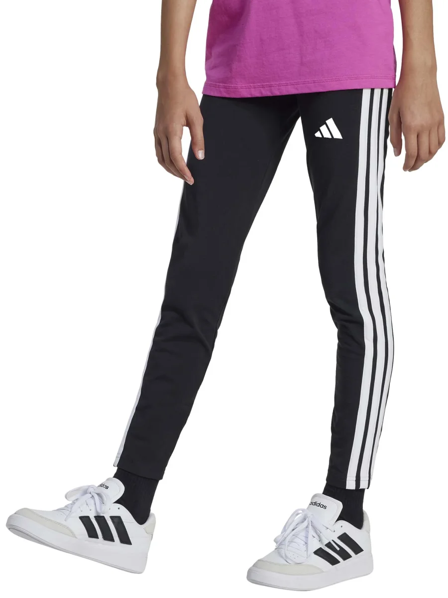 LEGGINGS NERO ADIDAS ESSENTIALS 3STRIPES DA BAMBINA