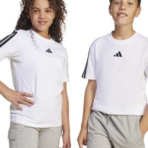 T-SHIRT GIROCOLLO ADIDAS JUNIOR UNISEX BIANCO